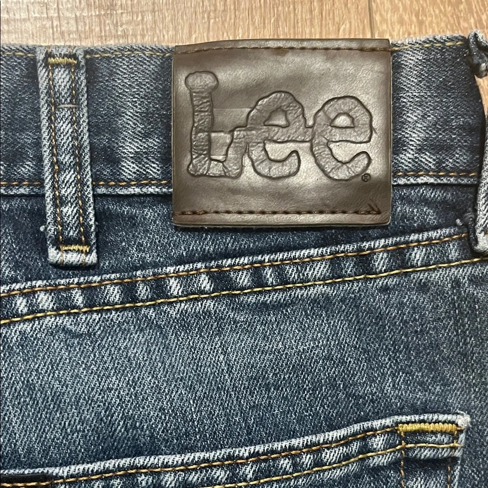Lee Men's Dark Blue Straight Jeans 34x29